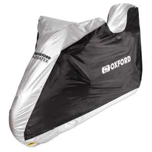 Husa-prelata protectie impermeabila motocicleta cu spatiu pentru cutie top-case M