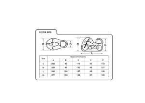 Husa-prelata protectie impermeabila motocicleta cu spatiu pentru cutie top-case S - Img 2