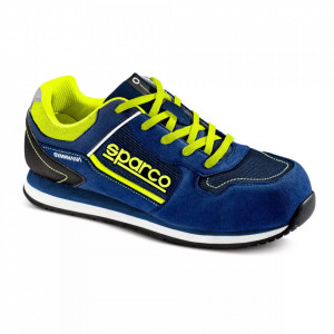 Incaltaminte de protectie SPARCO GYMKHANA - microfibra/net, Galben / Albastru Navy - Img 1