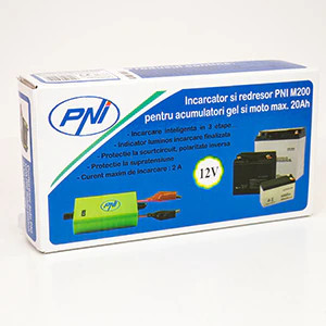 Incarcator si redresor PNI M200 pentru acumulatori Gel si moto max. 20Ah - Img 3