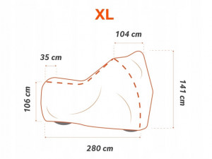 PRELATA MOTOCICLETA MARIMEA XL 280X104X141CM CARPASSION - Img 3