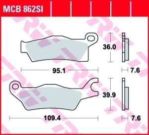 Set placute frana moto CAN-AM OUTLANDER - RENEGADE 450-1000 2012-2018 - Img 3