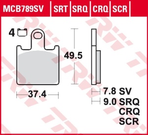 Set placute frana moto KAWASAKI GTR, Z, ZG, ZX-14R, ZX-6R, ZZR 600-1400 - Img 2