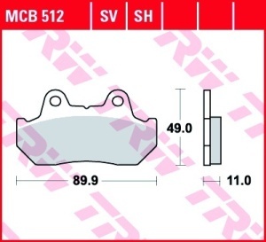 Set Placute Frana Moto - MCB512 - Img 3