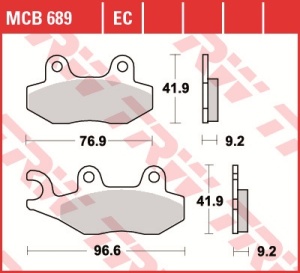 Set placute frana moto ORGANIC - ATK 250, 260, 406, CROSS, ENDURO; BENELLI CAFFENERO 50-750 - Img 3