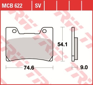 Set placute frana moto ORGANIC - YAMAHA FZR, TDM, VMX-12 600-1200 - Img 3