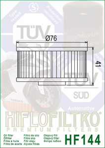 Filtru ulei HIFLO pentru motociclete HF144 - Yamaha FZR400,XS400,XJ650,XJ900 - Img 4