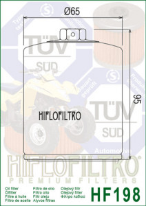Filtru ulei moto HIFLO pentru motociclete, HF198 - ATV Polaris 500,600,700,800,900 - Victory - Img 2