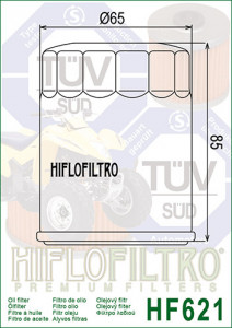 Filtru ulei moto HIFLO pentru motociclete, HF621 - ATV Arctic Cat 350,400,450,500,700,1000 - Img 2