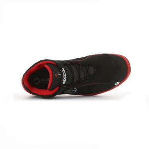 Incaltaminte de protectie curse SPARCO RACING EVO - piele/piele intoarsa culoare: Negru/Rosu - Img 2