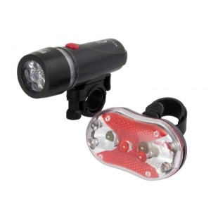 Kit Bicicleta Lampa Frontala LED + Lampa Stop LED, ALPHECCA EOT015 - Img 1