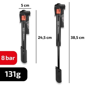 Pompă de Mână pentru Biciclete HEYNER® – Manometru Precis & Design Portabil - Img 8