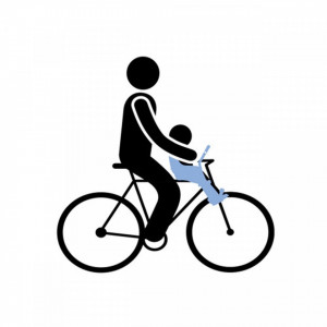 Scaun pentru copii, Thule Yepp Mini, cu montare pe bicicleta in fata, Albastru - Img 3