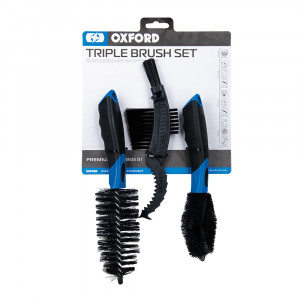 Set 3 perii Oxford pentru curatare motocicleta si bicicleta