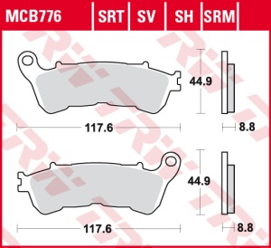 Set placute frana moto HONDA CB1000RA VFR800 VT750 Shadow XL700V Transalp - Img 3