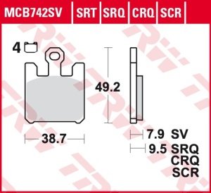Set placute frana moto KAWASAKI VN ZX-10R ZX-12R ZX-6R ZX-6RR, SUZUKI GSX-R - Img 3