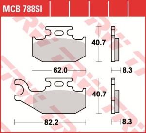 Set placute frana moto OFFROAD - SUZUKI LT-A, LT-F 400-750 - Img 3