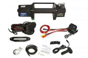 Troliu auto Husar Winch 12000Lbs 5443KG cu sufa sintetica telecomanda cu fir si wireless - Img 2
