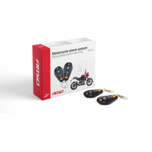 Alarma motocicleta cu functie "pornire motor" telecomenzi MCA14