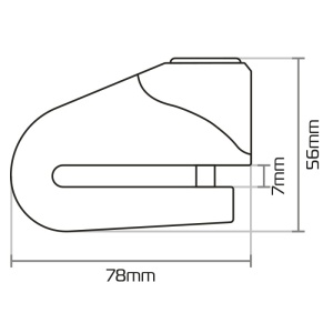 Antifurt moto/blocator disc cu alarma Oxford Quartz XA10, galben/negru - Img 3