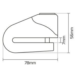 Antifurt moto/blocator disc de frână Quartz XD6 OXFORD culoare galben/negru - Img 4