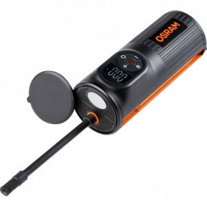 Compresor moto bike cu acumulator Osram TYRE inflate 2000, 5200 mAh , presiune maxima 120PSI / 8.3 bar, display digital , Micro USB - Img 1