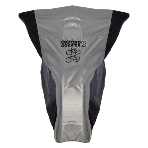 Husa Bicicleta Oxford Aquatex pentru 2 biciclete Negru Argintiu - CC101 - Img 2