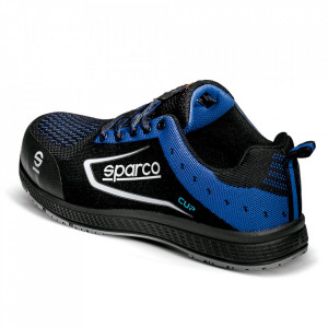 Incaltaminte de protectie curse Sparco Light Line Cup - Piele intoarsa/Net ,Negru/ Albastru - Img 2