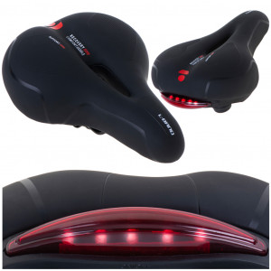 Scaun pentru bicicleta model SPORT, din spuma, cu stop LED incorporat, culoare Neagra - Img 4