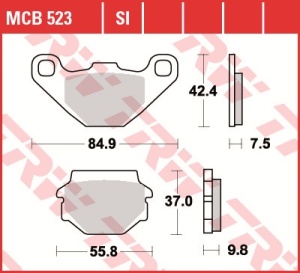 Set Placute Frana Moto - MCB523 - Img 3