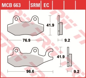 Set placute frana moto ORGANIC - HONDA CBF, NS-1, NSR, VT, XL; KEEWAY SPEED 50-400 - Img 3