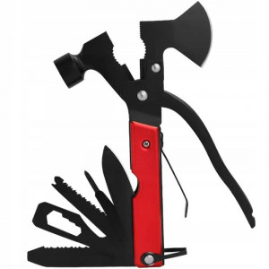 Unealta de supravietuire 17-in-1, model "Red Axe Multi-tool" pentru camping, calatorii, offroad, ATV, SSV, model AVX-WT-MT-PRO-5 - Img 1