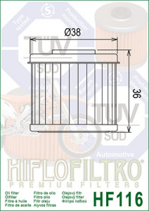 Filtru ulei HIFLO pentru motociclete HF116 - Honda CRF150, CRF250, CRF450 - Img 4