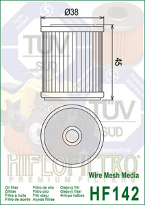 Filtru ulei HIFLO pentru motociclete HF142 - Yamaha WR250,YZ250,WR400,YZ400,WR426,YZ426 - Img 4