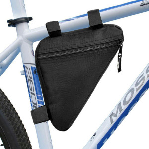 Geanta triunghiulara pentru cadru bicicleta, 25 x 19 x 18 cm, culoare neagra - Img 1