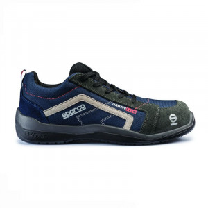 Incaltaminte de protectie curse Sparco Drive Line Urban Evo - nailon/piele intoarsa,Negru/Gri/Albastru Navy