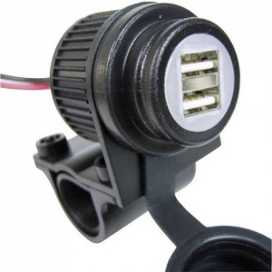 Încărcător USB Duo Albrecht cu două porturi pentru motociclete, mașini, bărci 12-18V - Img 7