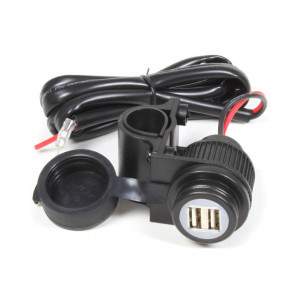 Încărcător USB Duo Albrecht cu două porturi pentru motociclete, mașini, bărci 12-18V - Img 1