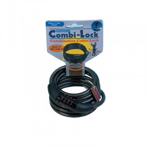 Lacat combinatie cu cablu 1500mmx6mm, Negru