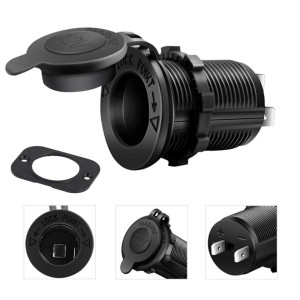 Priza de Bricheta Universala, etansa, pentru vehicule offroad, ATV, SSV, quad, moto sau utilaje agricole, alimentare 12V - 24V - Img 1
