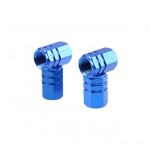 Set capacele auto pentru ventil hexagon albastru 4 buc - Img 3
