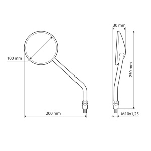 Set oglinzi moto Lampa Clasic, 2 buc - Img 2