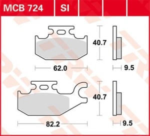 Set placute frana ATV CAN-AM Commander DS Maverick Outlander Renegade Kawasaki KFX Yamaha YFM YXR - Img 2