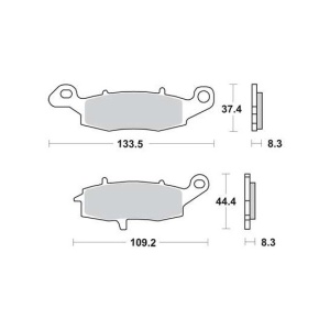 Set placute frana moto - Fata dreapta - KAWASAKI VN1500 Classic Tourer VN1700 Classic Tourer SUZUKI DL650 V-Strom SV650 A - Img 3