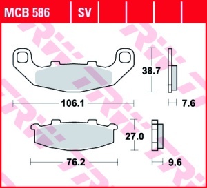 Set Placute Frana Moto Fata -SUZUKI GSX 1100 G - KAWASAKI GPX GPZ KR KR-1 XANTUS ZR ZX-4 ZXR 250-1250 1987-2004 - Img 2