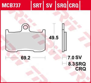 Set placute frana moto KAWASAKI Z ZR ZRX ZX-9R - SUZUKI GSX GSX-S - TRIUMPH DAYTONA SPEED TRIPLE 400-1300 1998-2020 - Img 2