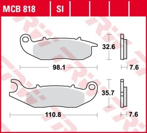 Set placute frana moto OFFROAD - HONDA CRF 250/CRF300 L - Img 2