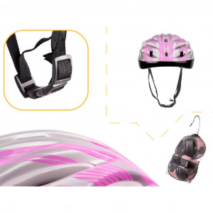 Set Protectie pentru copii, 7 piese, model BIKE, culoare Roz - Img 2
