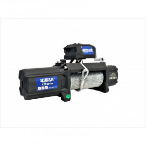 Troliu auto Husar Winch 12000Lbs 5443KG cablu de otel telecomanda cu fir si wireless - Img 3