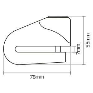 Antifurt moto/blocator disc de frână Quartz XD10 OXFORD culoare galben/negru - Img 4